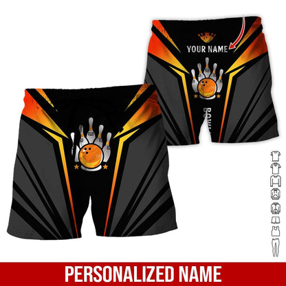 Custom Bowling Aloha Hawaiian Shirt - Yellow Bowling Ball Pattern Personalized Name Hawaiian Shirt For Men & Women, Bowling Lover - Amzanimalsgift
