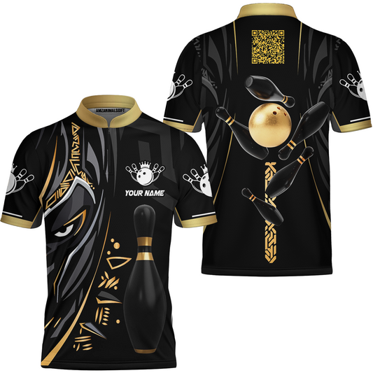 Custom Bowling Jersey With QR Code For Bradley