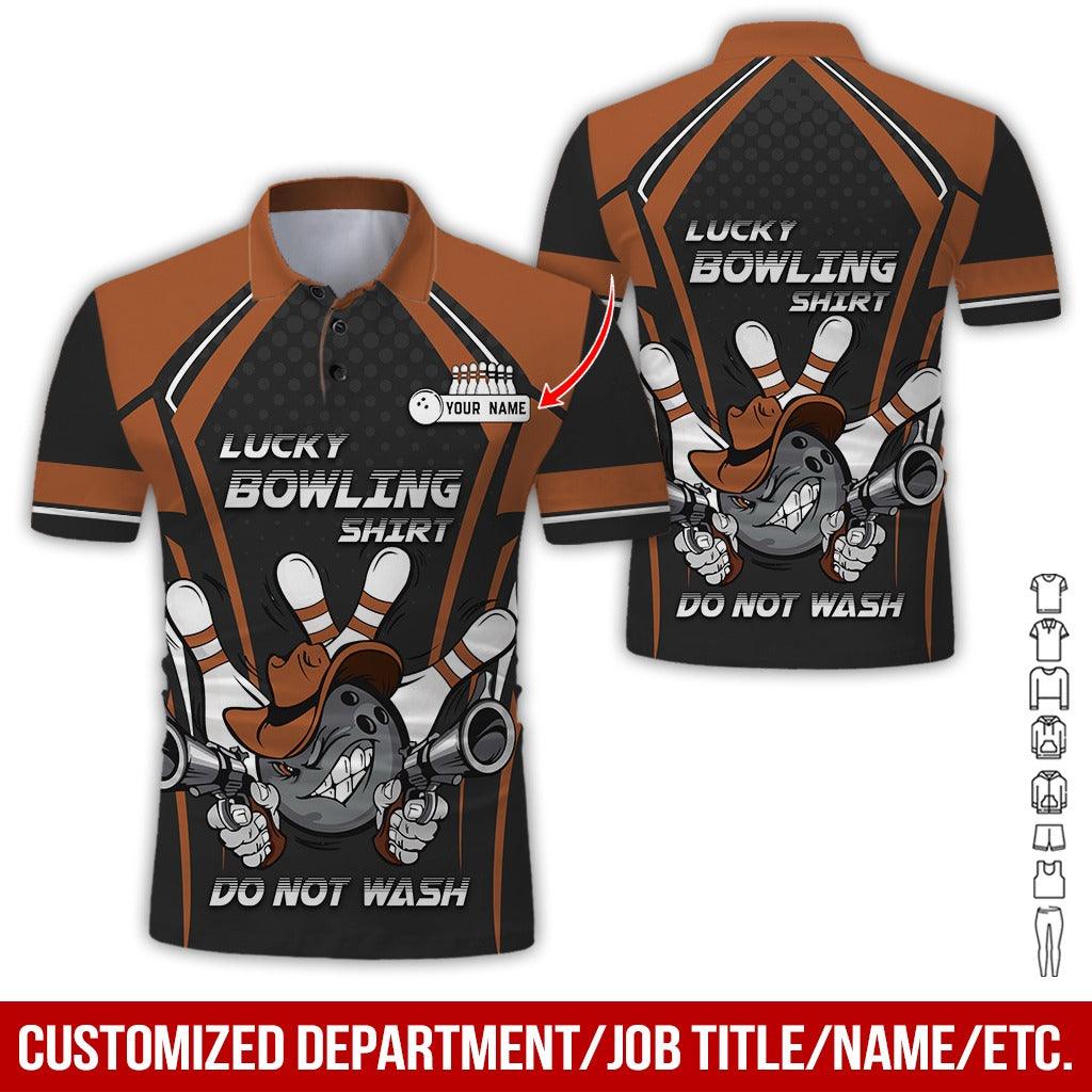 Custom Bowling Men Polo Shirt - Amazing Lucky Bowling Shirt Do Not Wash Personalized Name Polo Shirt - Perfect Bowling Gift For Men, Bowling Lover - Amzanimalsgift