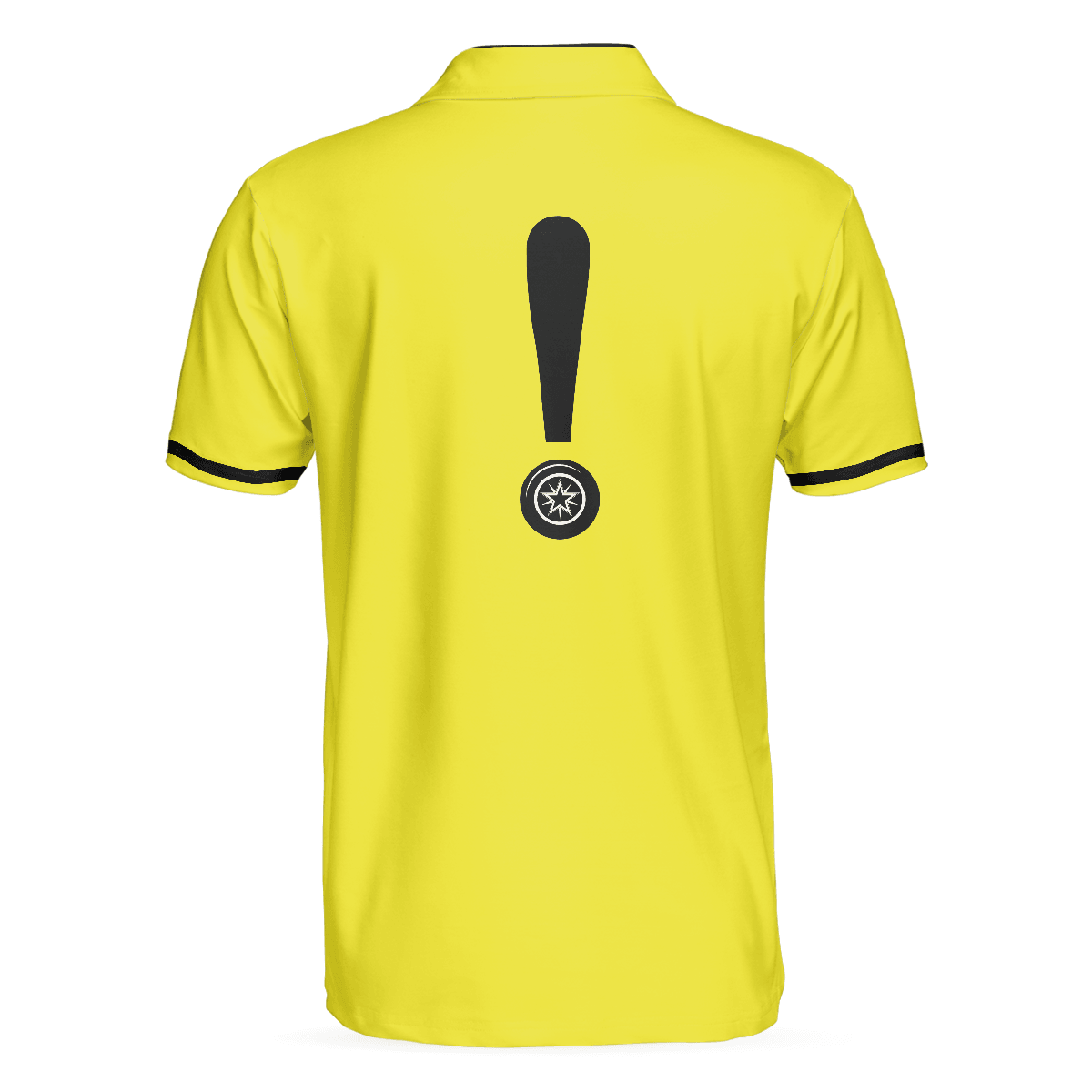 Custom Disc Golf Men Polo Shirt - Caution Beware Of Flying Discs Men Polo Shirt, Yellow Skull Polo Shirt, Best Golf Shirt For Men - Amzanimalsgift