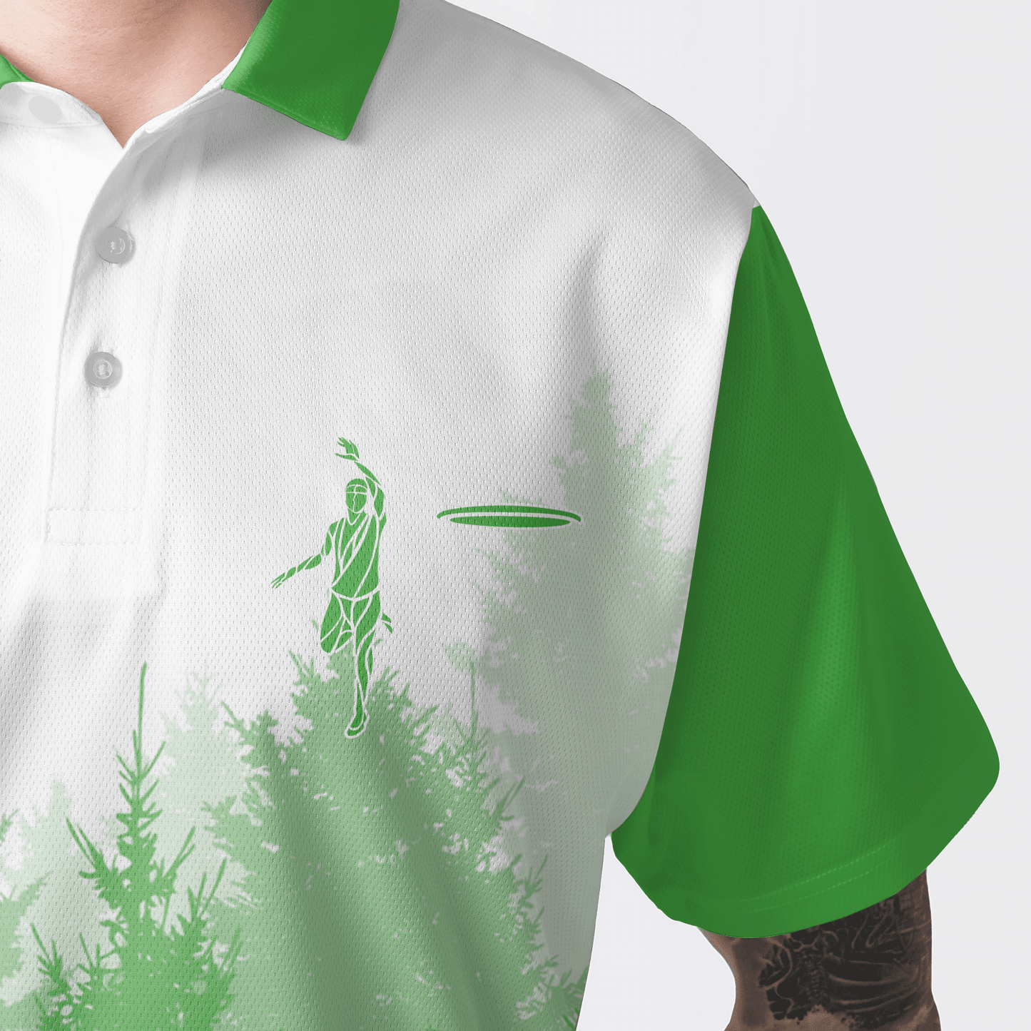 Custom Disc Golf Men Polo Shirt - Disc Golf Basket Hole In The Woods Custom Name Multicolor Apparel - Personalized Gift For Disc Golf Lover, Men, Husband, Team - Amzanimalsgift
