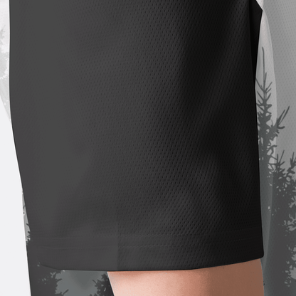 Custom Disc Golf Men Polo Shirt - Disc Golf Basket Hole In The Woods Custom Name Multicolor Apparel - Personalized Gift For Disc Golf Lover, Men, Husband, Team - Amzanimalsgift