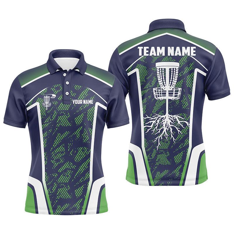 Custom Disc Golf Men Polo Shirt - Disc Golf Custom Name and Team Men Polo Shirt - Hole Blue Green Camo Apparel Polo Shirt - Perfect Polo Shirt For Men - Amzanimalsgift