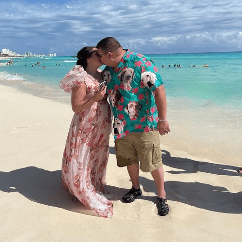 Custom Dog Face Hawaiian Shirt - Leaves & Flowers Pattern Mint Color Aloha Shirt - Personalized Hawaiian Shirt For Men & Women, Dog Lovers - Amzanimalsgift