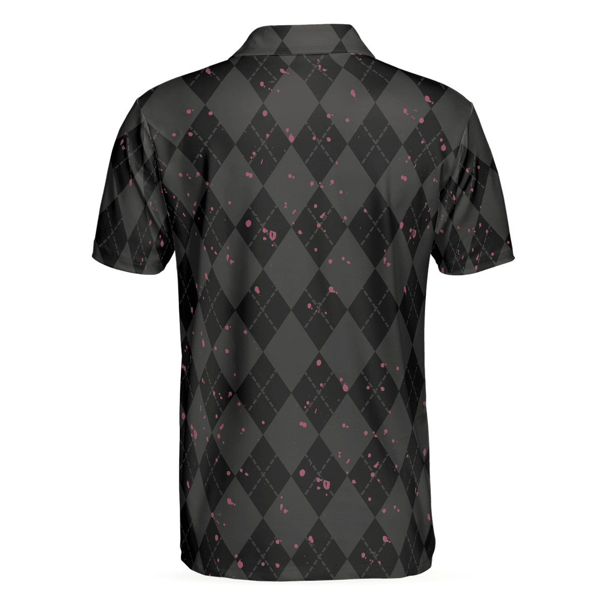 Custom Golf Men Polo Shirt - Elegant Argyle Pattern And Skull Golf Lover Polo Shirt Men Golf Polo Shirt - Perfect Polo Shirt For Men, Golfers - Amzanimalsgift
