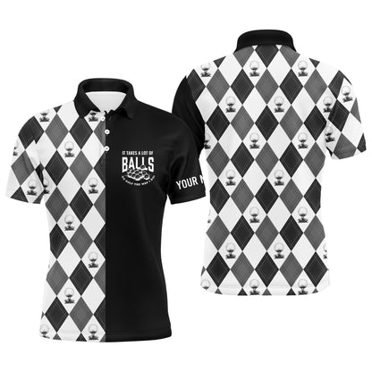 Custom Golf Men Polo Shirt - It Takes A Lot Of Balls To Golf The Way I Do Men Golf Polo Shirt - Perfect Polo Shirt For Men, Golfers - Amzanimalsgift