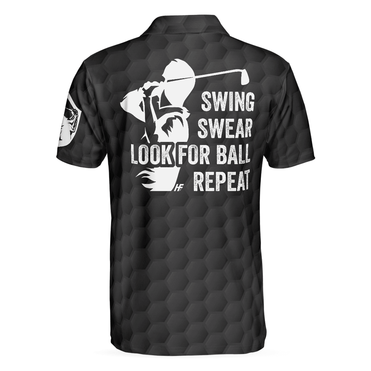 Custom Golf Men Polo Shirt - Skull Golf Polo Shirt, Black And White Skull Golf Shirt With Sayings, Best Golf Gift For Halloween - Perfect Gift For Men, Golfers - Amzanimalsgift