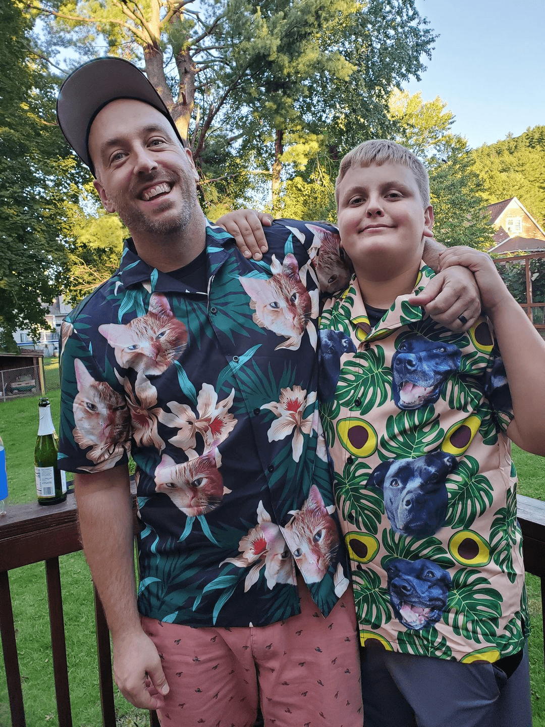 Custom Hawaiian Shirt For Pet Lovers - Avocado & Leaves Pattern Lemon Zest Color Aloha Shirt - Personalized Hawaiian Shirt For Men & Women, Pet Lovers - Amzanimalsgift