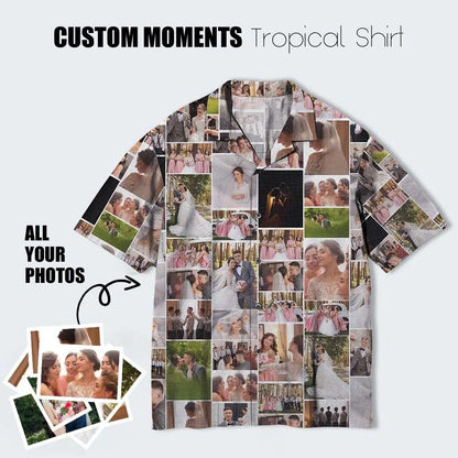 Custom Moments Aloha Hawaii Shirt - Custom Photo Family Tropical Personalized Hawaiian Shirt For Summer - Perfect Gift For Friend, Family - Amzanimalsgift