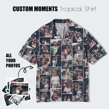 Custom Moments Aloha Hawaii Shirt - Custom Photo Family Tropical Personalized Hawaiian Shirt For Summer - Perfect Gift For Friend, Family - Amzanimalsgift