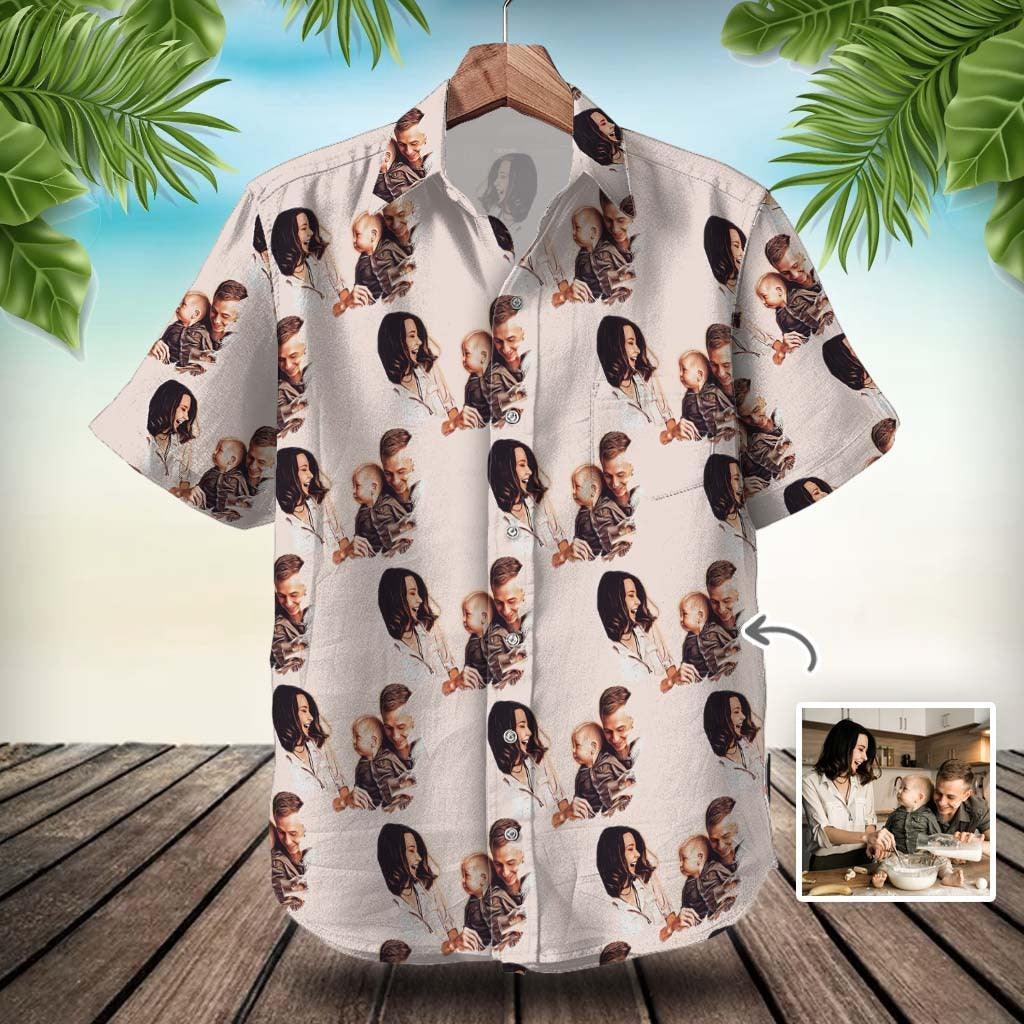 Custom Moments Aloha Hawaii Shirt - Custom Photo The Most Meaningful Moment Personalized Hawaiian Shirt For Summer - Perfect Gift For Friend, Family - Amzanimalsgift