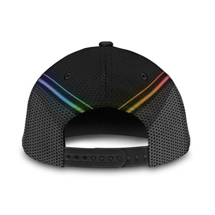 Custom Name LGBT Cap, Personalized Name Neon Heart Rainbow Galaxy Pride LGBT Cap Hat For Men And Women - Perfect LGBT Gift For Friend - Amzanimalsgift