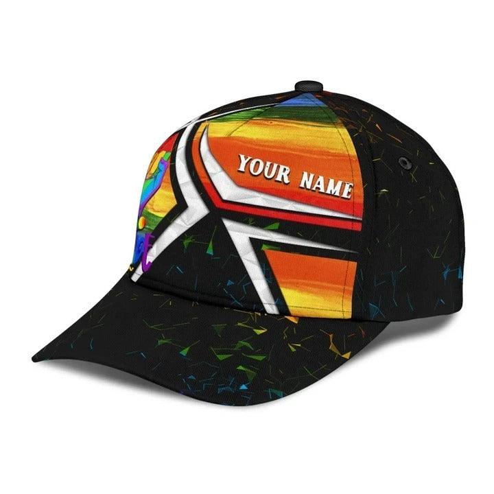 Custom Name LGBT Cap, Personalized Name Pride Hands Rainbow Classic Cap Hat For Men And Women, Perfect LGBT Gift For Friend, LGBT Pride Month - Amzanimalsgift