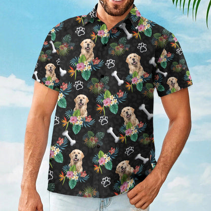 Custom Pet Dog Hawaiian shirt - Custom Photo Dog Tropical Pattern Personalized Hawaiian Shirt For Summer - Perfect Gift For Dog Lovers, Friend, Family - Amzanimalsgift