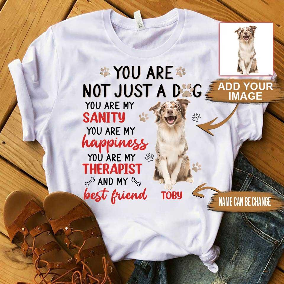 Custom Pet Dog Unisex T Shirt - Customize Name & Photo You Are Not Just a Dog Personalized Unisex T Shirt - Gift For Dog Lovers, Friend, Family - Amzanimalsgift