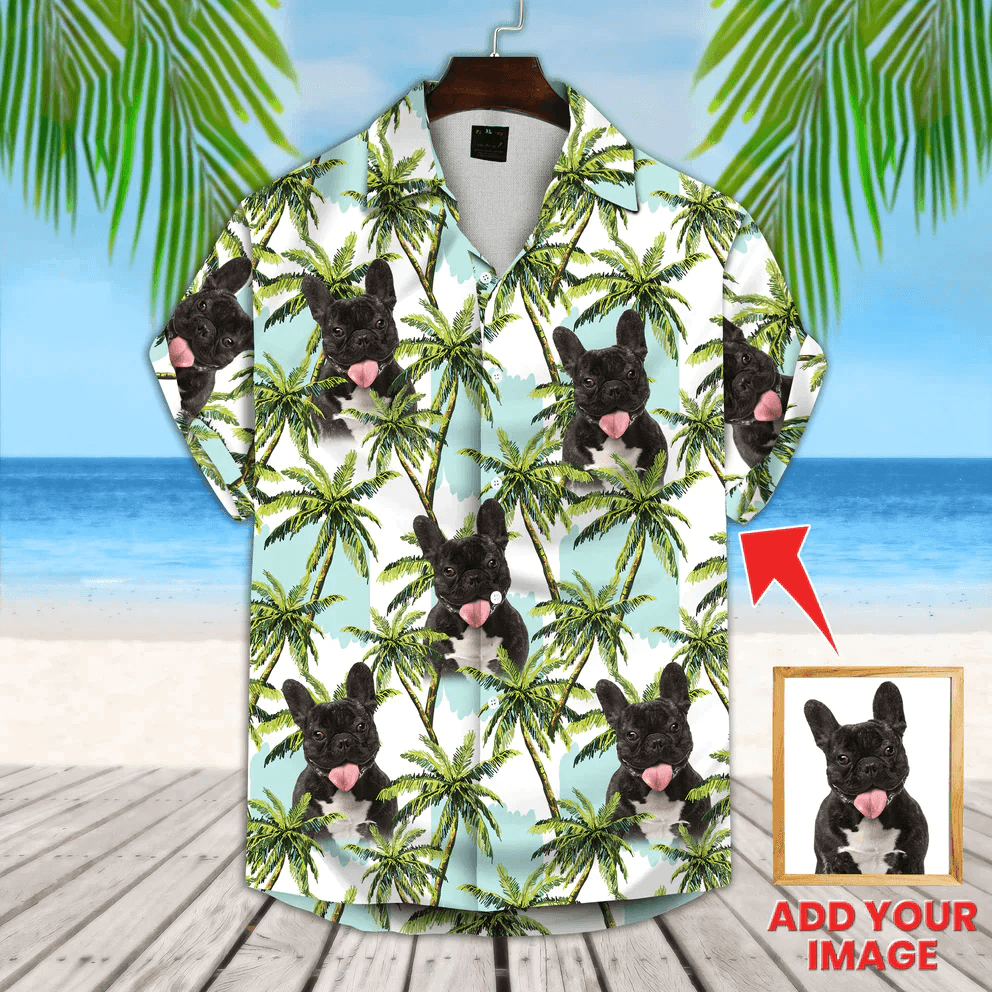 Custom Photo Animal Tree Pattern Hawaiian Shirt, Personalized Hawaiian Shirts - Perfect Gift For Animal Lovers, Family, Friends - Amzanimalsgift