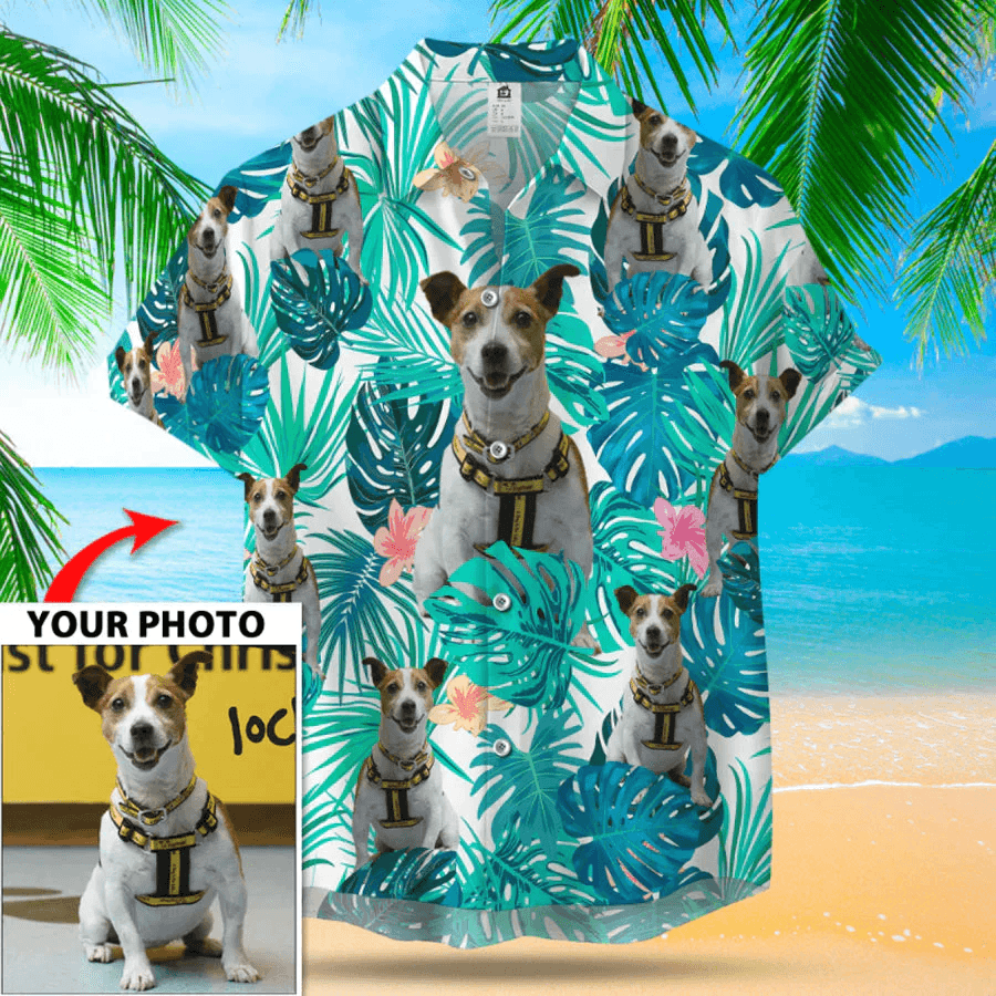 Custom Photo Dog Hawaiian Shirt, Personalized Hawaiian Shirts - Perfect Gift For Dog Lovers, Family, Friends - Amzanimalsgift