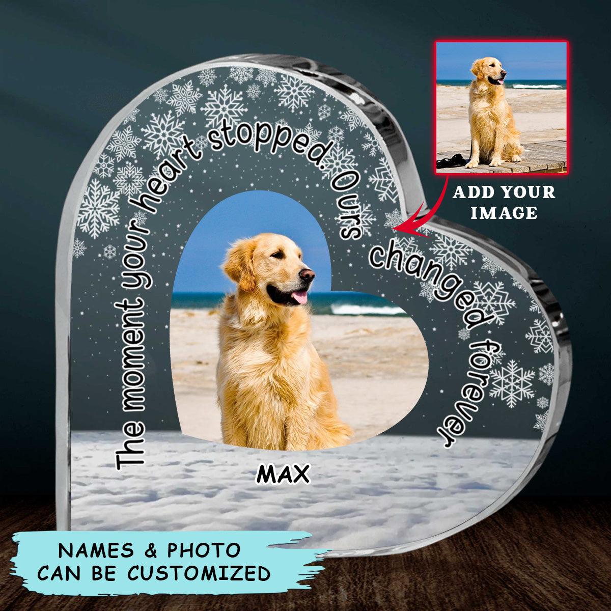 Custom Shaped Acrylic Plaque - Personalized Dog The Moment Your Heart Stopped Custom Shaped Acrylic Plaque - Perfect Gift For Dog Lover - Amzanimalsgift