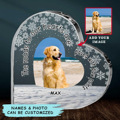 Custom Shaped Acrylic Plaque - Personalized Dog The Roads To Our Hearts Custom Shaped Acrylic Plaque - Perfect Gift For Dog Lover - Amzanimalsgift