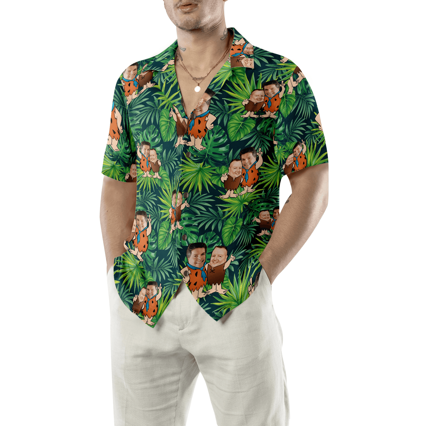 Customize Cartoon Aloha Hawaiian Shirt For Summer, Custom Photo Tropical Personalized Hawaiian Shirt For Men Women, Best Gift For Friend, Family, Team - Amzanimalsgift