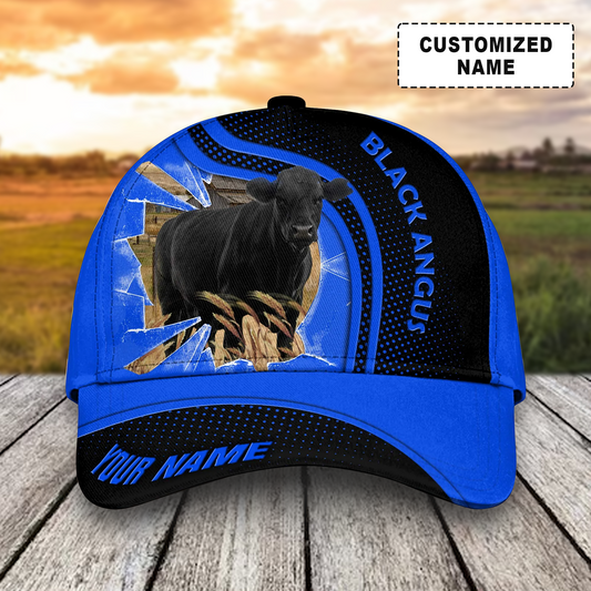 Customized Black Angus Cattle Cow Caps, Multi Color Dairy Animals Farm Hats, Best Hat For Men Women Farmer