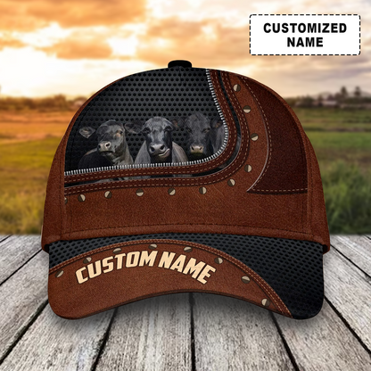 Customized Black Angus Cattle Cow Caps, Multi Style Dairy Animals Farm Hats, Best Hat For Men Women Farmer