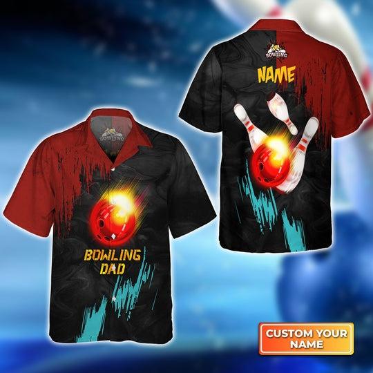 Customized Bowling Hawaiian Shirts, Bowling Dad Personalized Aloha Shirts Meaningful Gift For Dad - Gift For Bowling Lovers, Bowling Players - Amzanimalsgift