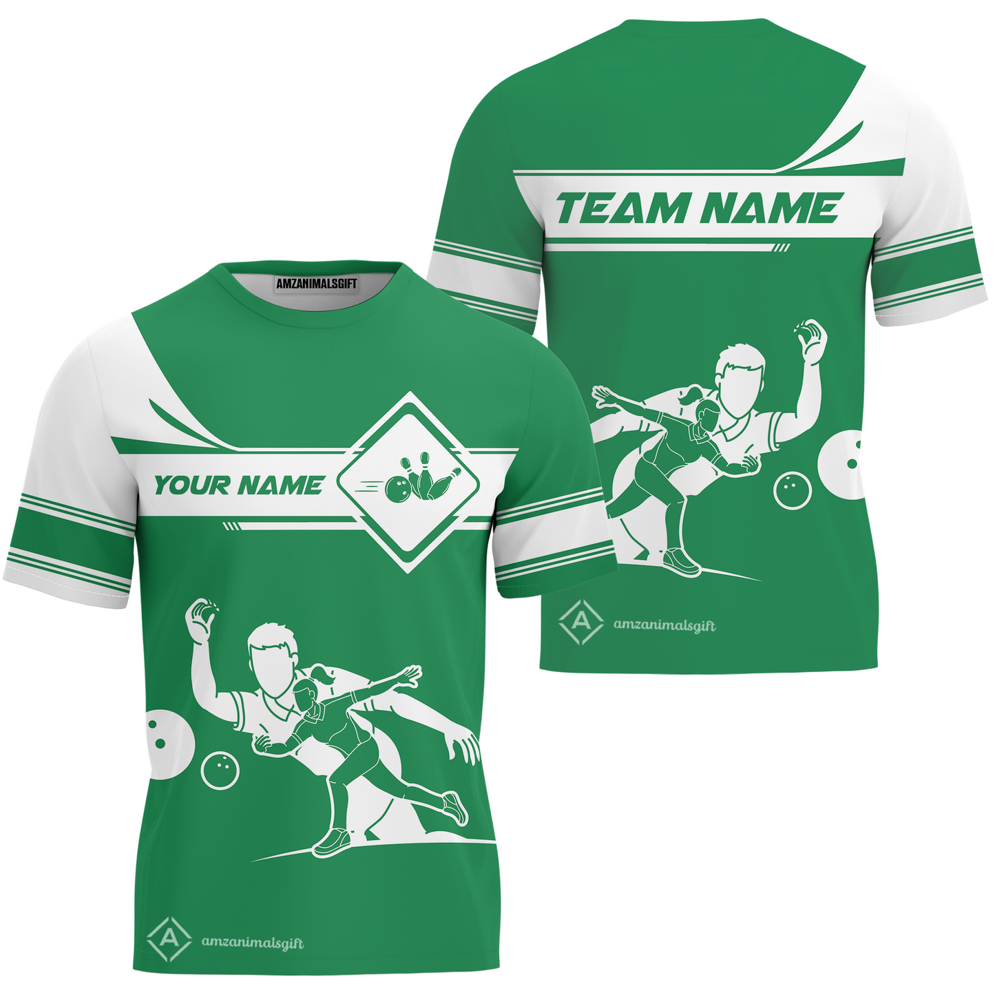 Customized Bowling T-Shirt, Men And Women Playing Bowling Ball T-Shirt, Personalized Bowling Uniform Multicolor For Bowlers