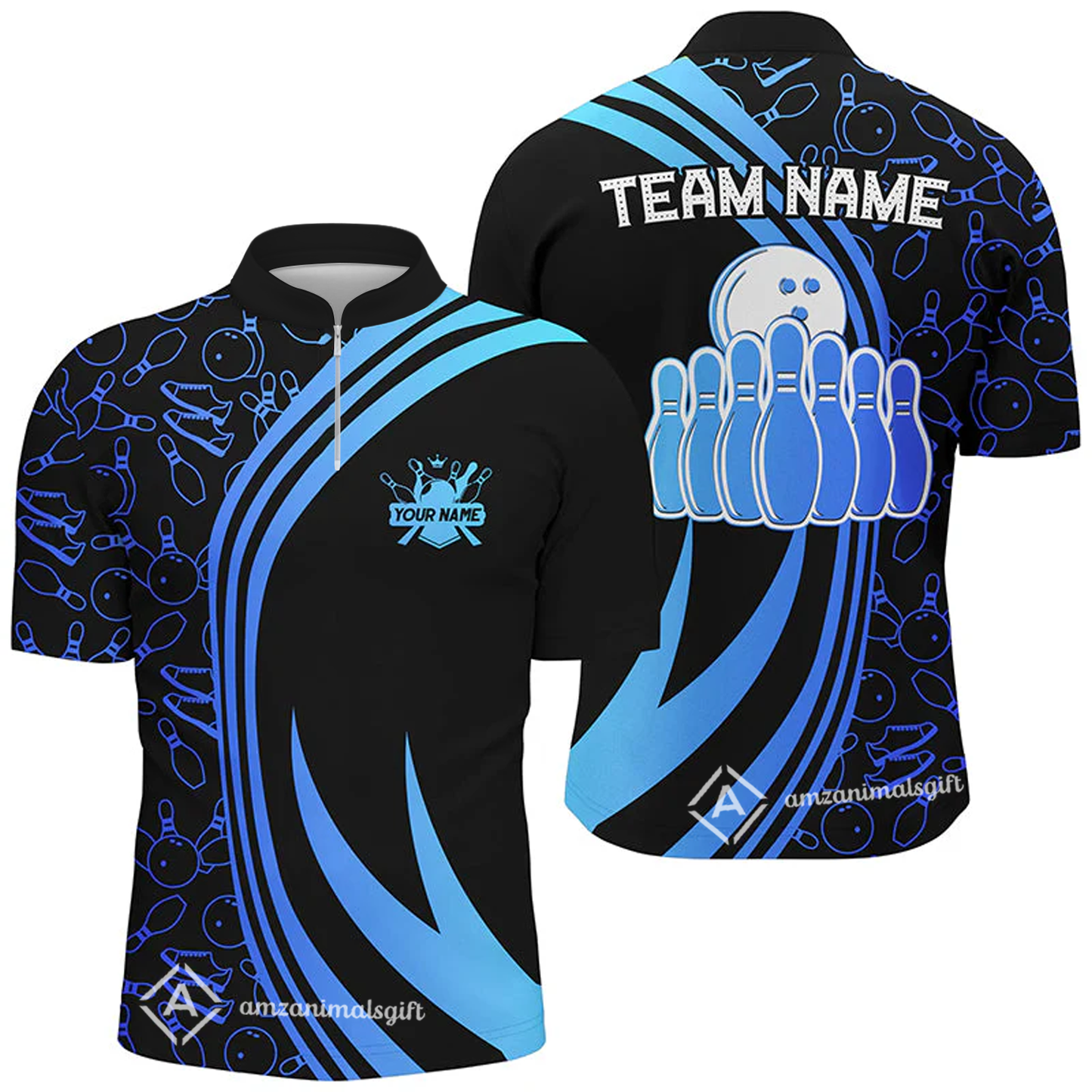 Customized Bowling Team Jersey Neon Multicolor Bowling Uniforms Jersey With Name And Team Name For Team League Bowlers