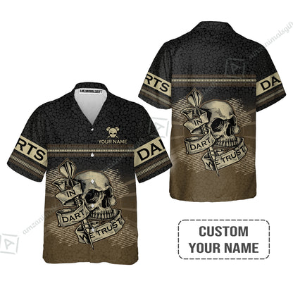 Customized Darts Women Polo Shirt, Darts Skull In Dart We Trust Polo Shirt For Women, Perfect Outfit For Darts Lovers, Darts Players
