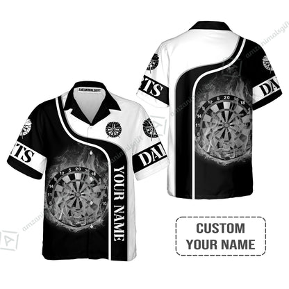 Customized Darts Women Polo Shirt, Personalized Darts Black And White Polo Shirt For Women, Perfect Gift For Darts Lovers, Darts Players