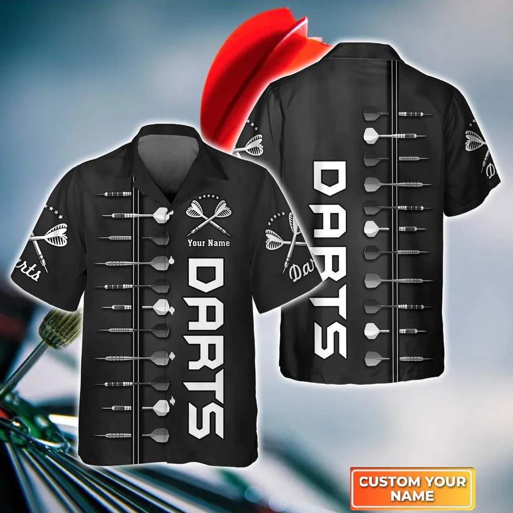 Customized Darts Hawaiian Shirt, Darts Personalized Name Hawaiian Shirt For Men - Perfect Gift For Darts Lovers, Darts Players - Amzanimalsgift