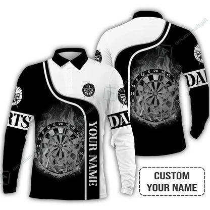 Customized Darts Sweatshirt, Personalized Darts Black And White Sweatshirt For Men And Women, Perfect Outfit For Darts Lovers, Darts Players