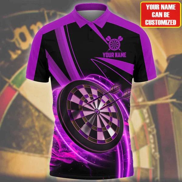 Customized Darts Polo Shirt, Best Darts Player Gift, Personalized Name Polo Shirt For Men - Perfect Gift For Darts Lovers, Darts Players - Amzanimalsgift