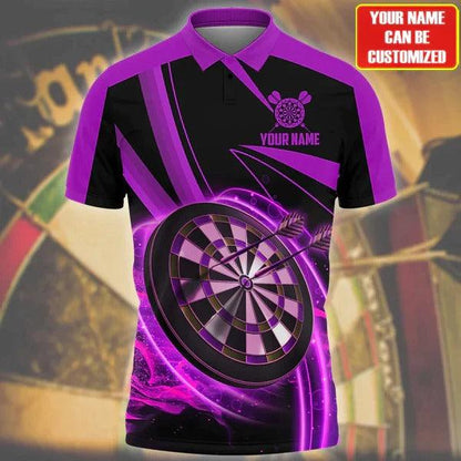 Customized Darts Polo Shirt, Best Darts Player Gift, Personalized Name Polo Shirt For Men - Perfect Gift For Darts Lovers, Darts Players - Amzanimalsgift
