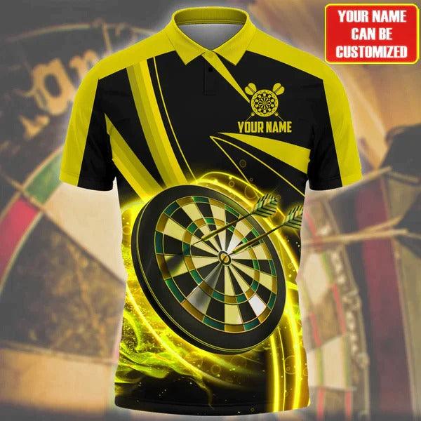 Customized Darts Polo Shirt, Best Darts Player Gift, Personalized Name Polo Shirt For Men - Perfect Gift For Darts Lovers, Darts Players - Amzanimalsgift
