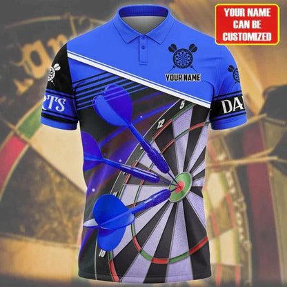 Customized Darts Polo Shirt, Best Darts Team Polo Shirt, Personalized Name Polo Shirt For Men - Perfect Gift For Darts Lovers, Darts Players - Amzanimalsgift