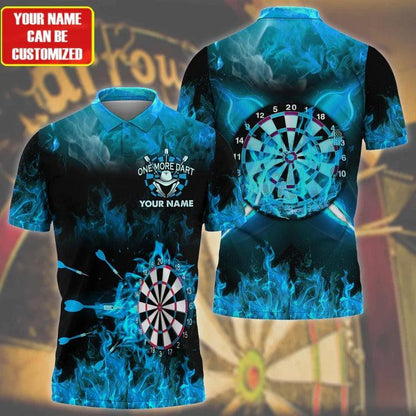 Customized Darts Polo Shirt, Darts Flame Player Uniform, Personalized Name Polo Shirt For Men - Perfect Gift For Darts Lovers, Darts Players - Amzanimalsgift