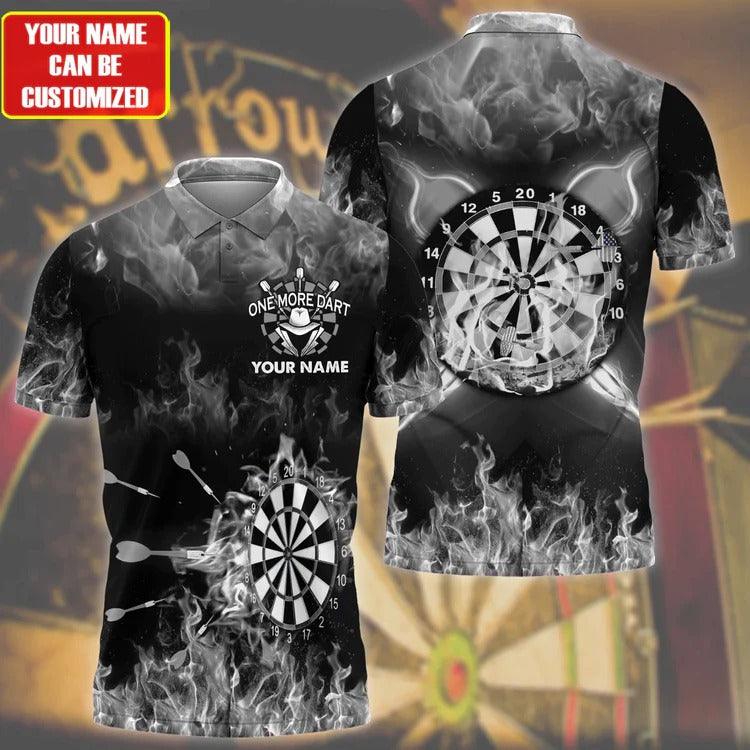 Customized Darts Polo Shirt, Darts Flame Player Uniform, Personalized Name Polo Shirt For Men - Perfect Gift For Darts Lovers, Darts Players - Amzanimalsgift