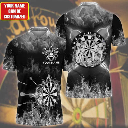 Customized Darts Polo Shirt, Darts Flame Player Uniform, Personalized Name Polo Shirt For Men - Perfect Gift For Darts Lovers, Darts Players - Amzanimalsgift