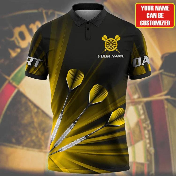 Customized Darts Polo Shirt, Darts Player Polo Shirt, Personalized Name Polo Shirt For Men - Perfect Gift For Darts Lovers, Darts Players - Amzanimalsgift