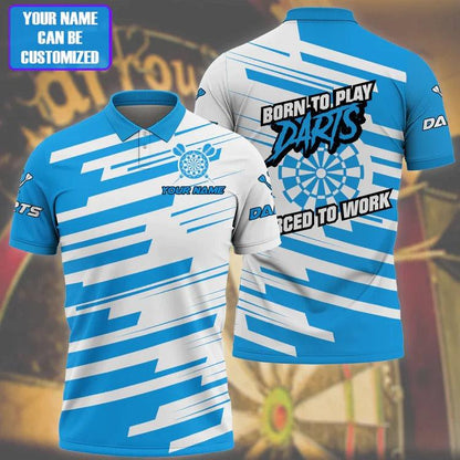 Customized Darts Polo Shirt, Darts Player Polo Shirt, Personalized Name Polo Shirt For Men - Perfect Gift For Darts Lovers, Darts Players - Amzanimalsgift