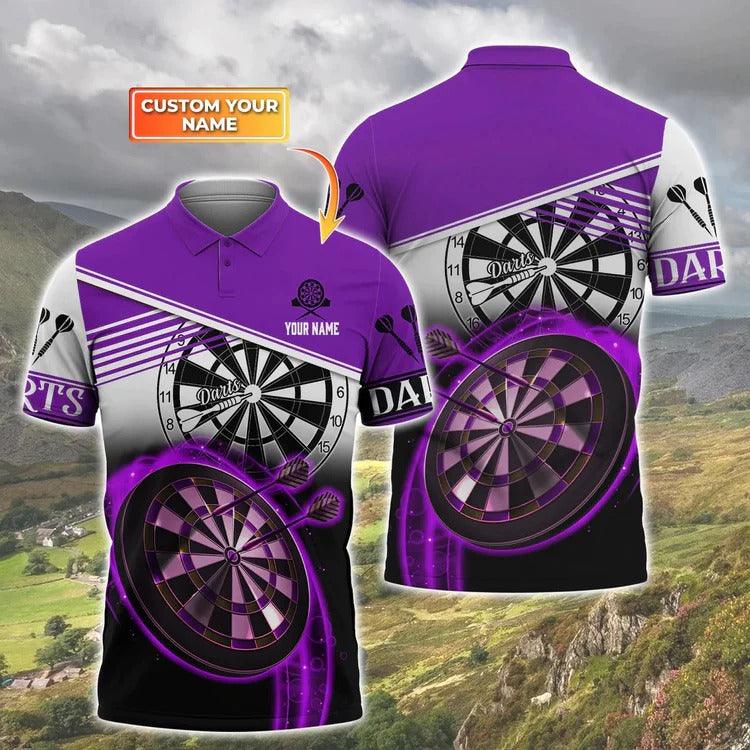 Customized Darts Polo Shirt, Personalized Name Darts Polo Shirt For Men - Perfect Gift For Darts Lovers, Darts Players - Amzanimalsgift