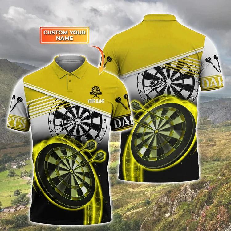 Customized Darts Polo Shirt, Personalized Name Darts Polo Shirt For Men - Perfect Gift For Darts Lovers, Darts Players - Amzanimalsgift