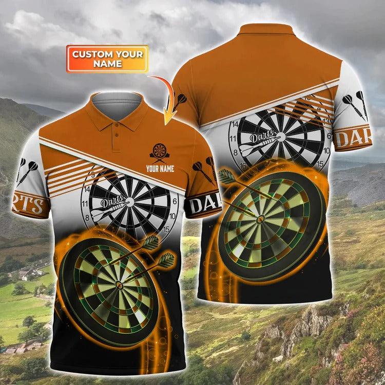 Customized Darts Polo Shirt, Personalized Name Darts Polo Shirt For Men - Perfect Gift For Darts Lovers, Darts Players - Amzanimalsgift