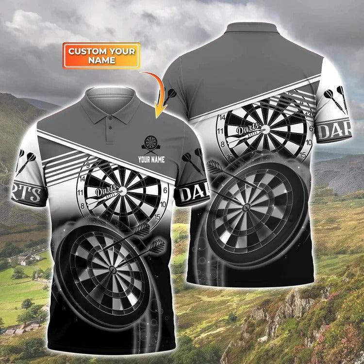 Customized Darts Polo Shirt, Personalized Name Darts Polo Shirt For Men - Perfect Gift For Darts Lovers, Darts Players - Amzanimalsgift