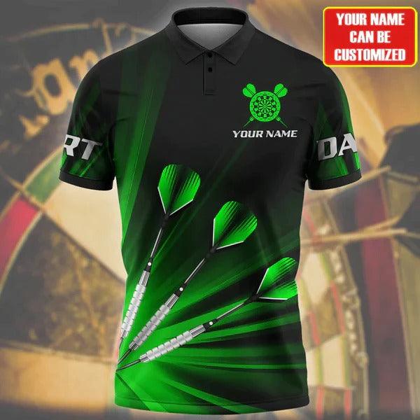 Customized Darts Polo Shirt, Personalized Name Polo Shirt For Men - Perfect Gift For Darts Lovers, Darts Players - Amzanimalsgift