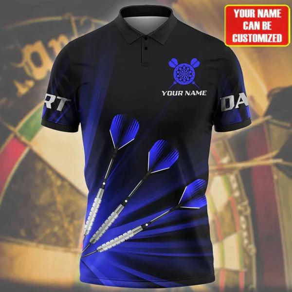 Customized Darts Polo Shirt, Personalized Name Polo Shirt For Men - Perfect Gift For Darts Lovers, Darts Players - Amzanimalsgift