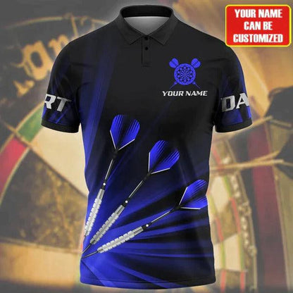 Customized Darts Polo Shirt, Personalized Name Polo Shirt For Men - Perfect Gift For Darts Lovers, Darts Players - Amzanimalsgift