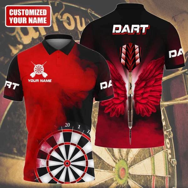 Customized Darts Polo Shirt, Personalized Name Polo Shirt For Men - Perfect Gift For Darts Lovers, Darts Players - Amzanimalsgift